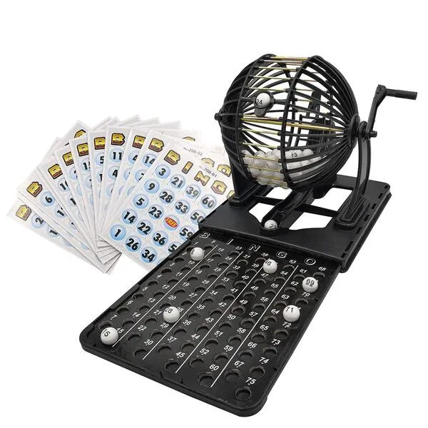 Yuanhe Classic Bingo Game Set - Bingo Cage, Master Board,Bingo Cards, Bingo Balls