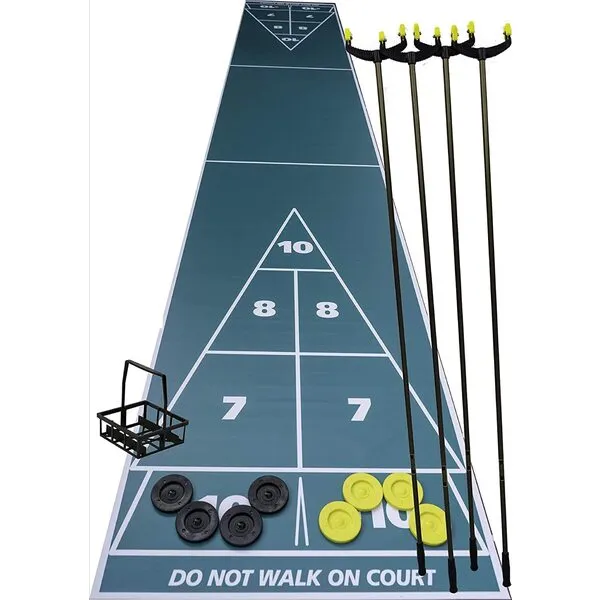 Home Shuffleboard Court Package - Roll Out Shuffleboard Court (28'L X 54
