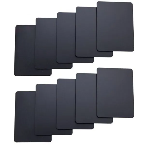 Set of 10 Durable 100% Plastic Casino Style Cut Cards - Choose Color! (Black)