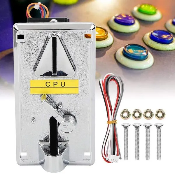 CPU Acceptor Program Control Electroplating Panel Selector with Flip Cover Multi Acceptor Selector Slot for Arcade Game Machine
