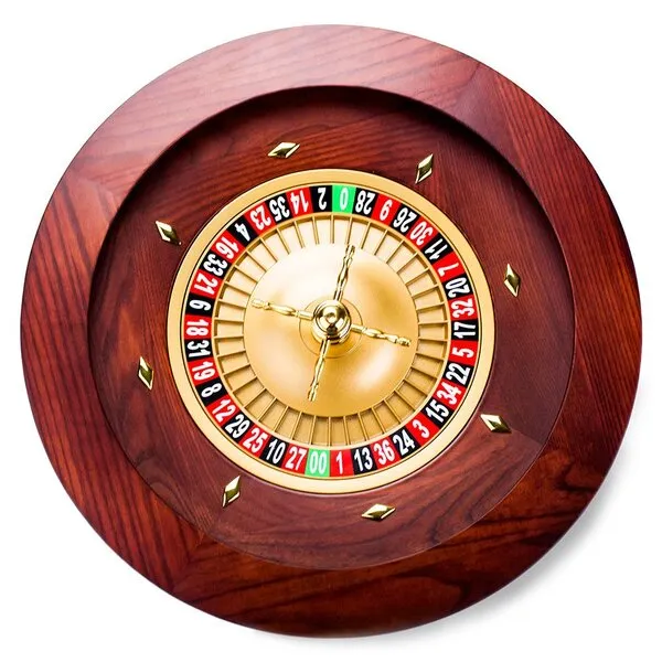 PS 18 Inch Casino Grade Deluxe Wooden Mahogany Finish Roulette Set - Includes Balls, Layout, 125 Chips & Marker!