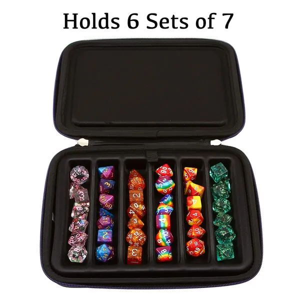 Forged Dice Co. Dice Storage Case with Removable Slotted Tray - Storage Box Holds 42 Metal or Plastic Polyhedral Dice - Dice Tray and Display Case Works with DND and Dungeons & Dragons Game Dice