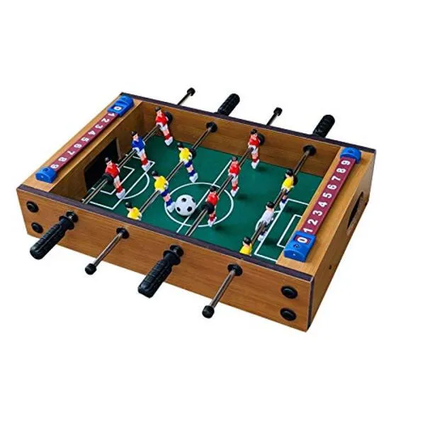 Foosball Table,Wooden Mini Tabletop Billiard Game,Easily Assemble Soccer Tabletop Competition Game,Tabletop Puzzle Finger Battle Athletic Soccer Football Game,Soccer Table for Arcades,for Family Game