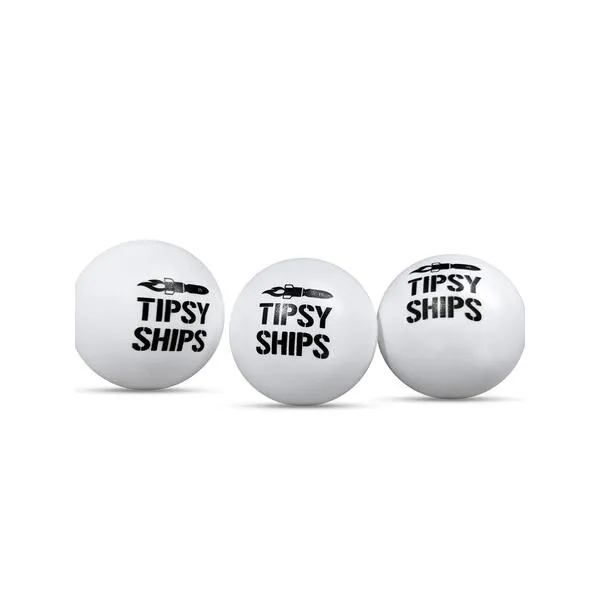 Tipsy Ships Beer Pong Set V2 - The Ultimate Battle Pong Party Game - 8 Ship Trays, 3 Ping Pong Balls Included. Fits Any Standard Plastic Cup, Battle on Any Table!