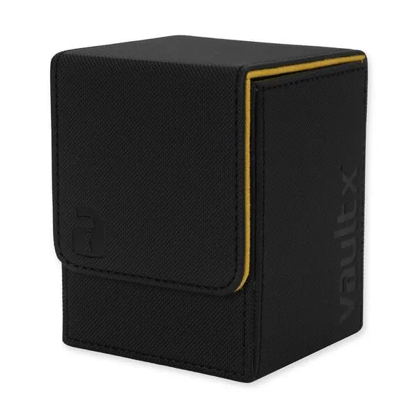 Vault X Premium Exo-Tec Trading Card Deck Box - Large Size for 80+ Sleeved Cards - PVC Free Card Holder for TCG (Electric Yellow)
