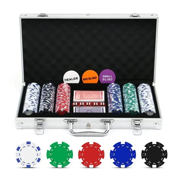 NOLIE Casino Poker Chip Set 200 300 PCS with Aluminum Case for Gambling(11.5 Gram)