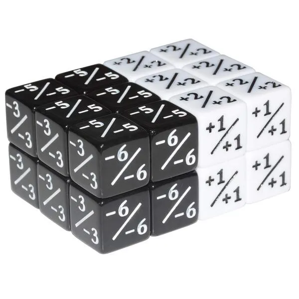 Six Sided Dice set, 24Pieces Counter Dice Token Dice Tracking Counter for MTG CCG Card Gaming