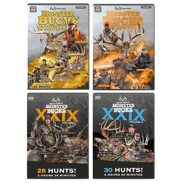 Realtree Monster Bucks Productions 2022 Deer, Elk, Big Game, Hunting Video DVD Collection Production