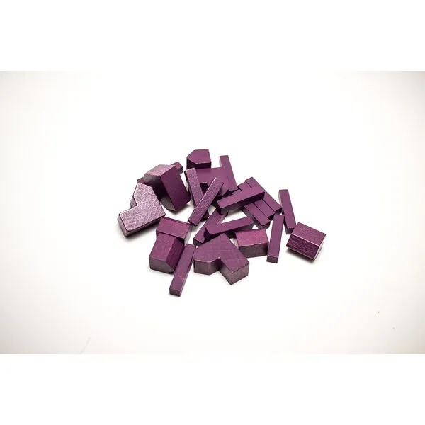 YorksGamePieces Purple Wood Replacement Pieces for Settlers of Catan