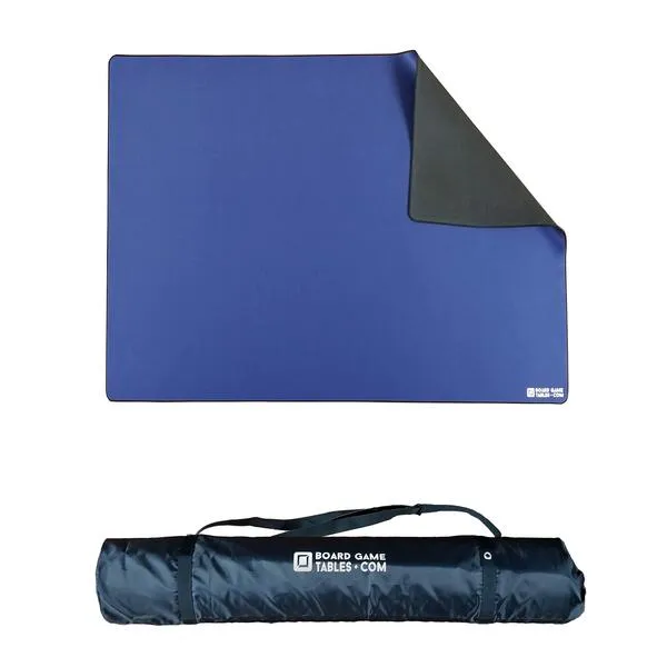 Board Game Playmat [3\'x5\'/Thick Super Cushioned/Stitched Edge/Water Resistant] with Carrying Case - for Tabletop Board Games, Card Games, RPG Games (Medium, Blue)