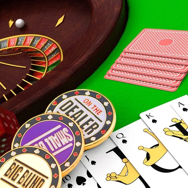 TopTie 3PCS Poker Chips, Small Blind Big Blind and Dealer Metal Buttons for Craps Texas Poker Table