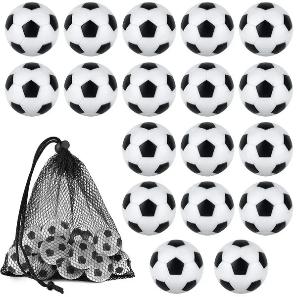 Coopay 18 Pieces 32mm Foosball Balls Table Football Soccer Replacement Balls Multicolor Official Tabletop Game Balls with a Black Drawstring Bag