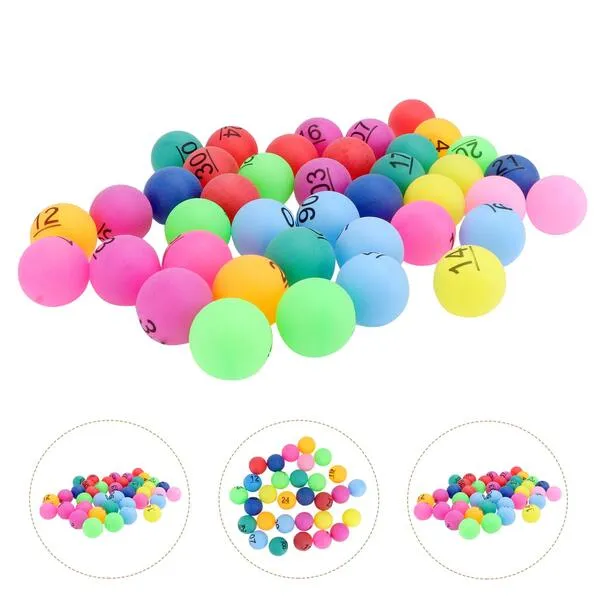 30Pcs Bingo -Pong Balls Numbered Bingo Balls 1 to 40 Raffle Balls Multicolor Balls Game Balls Colorful 4CM