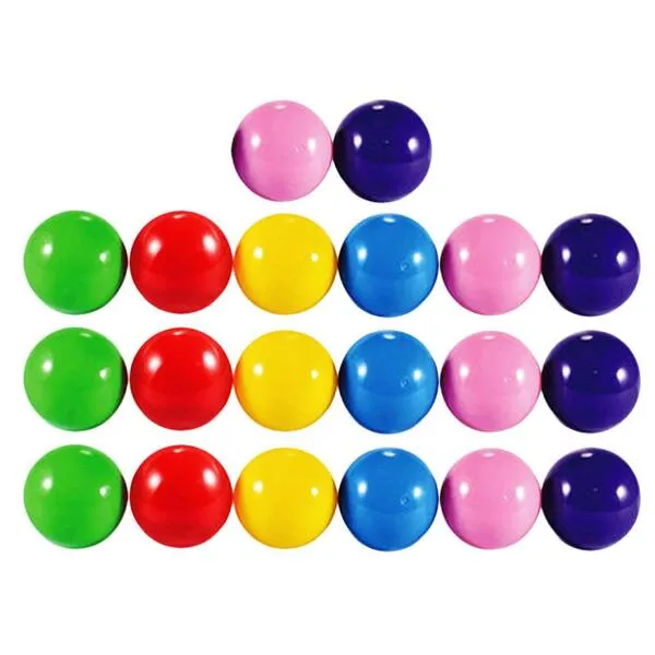 ABOOFAN 20pcs Hollow Bingo Balls Plastic Multicolor Raffle Balls Replacement Bingo Balls for Bingo Cage 3cm (Colorful)