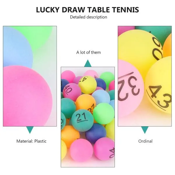 ABOOFAN 50pcs 1 to 50 Numbered Bingo Balls Plastic Multicolor Raffle Balls Replacement Bingo Balls for Bingo Cage 4cm (Colorful)