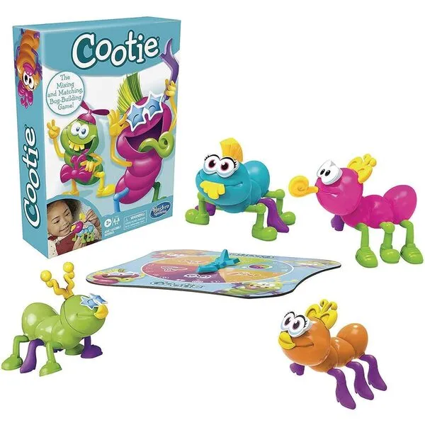 Hasbro Gaming Cootie Mixing and Matching Bug-Building Game | 2-4 Players | Easy Preschool Board Games | Back to School Gifts for Kids | Ages 3+