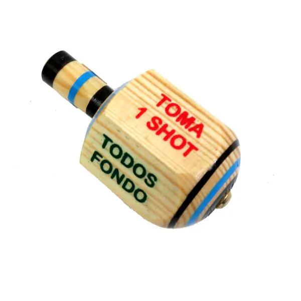 Leos Imports Toma Todo Party Drinking Game Wood Pirinola Spinning Top (1 pack)