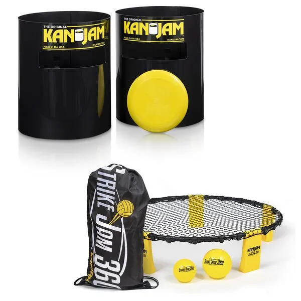 Kan Jam Strike Jam 360 Roundnet Outdoor Ball Spike Game Set; Fun Backyard Game or Portable Beach Game