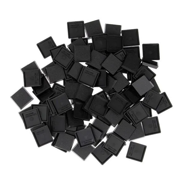 Evemodel 100PCS 25mm Square Black Miniature Model Bases for Tabletop or Miniature Wargames (25mm(0.98inch), 100PCS)