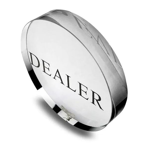 N&F Double-Sided Crystal Dealer Button Acrylic Dealer Puck Button Gaming Accessory Perfect for Texas Hold 'em, and Card Games