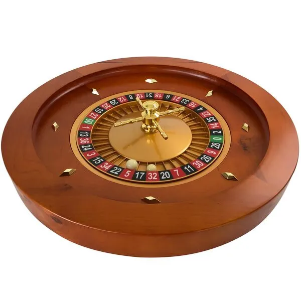 Yuanhe Deluxe Roulette Wheel Set - 18Inch Casino Wooden Roulette Game Table Set for Adults with 2 Balls Smooth Spinning Action Great for Family Game Night or Professional Use