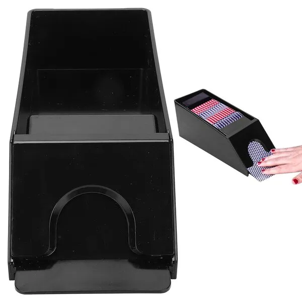 6-Deck Blackjack Dealing Shoe, Black Manual Playing Card Shuffler, Poker Playing Board Game Tool Accessory, Great for Home & Tournament Use for Classic Poker & Trading Card Games