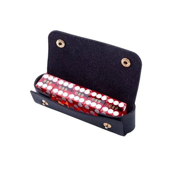 Set of 5 Grade AAA 19mm Casino Craps Dice with Razor Edges for RPG, Dice Stacking, Yahtzee Dice Games (5 Colors Available)