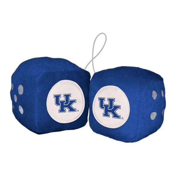 FANMATS 32011 Kentucky Team Color Fuzzy Dice Décor 3
