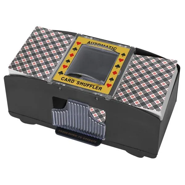 Bemecato Card Shuffler 2/4/6 Deck, Automatic Electric Playing Card Shuffler, Battery Operated Poker UNO Shuffling Machine, for Family Party Games