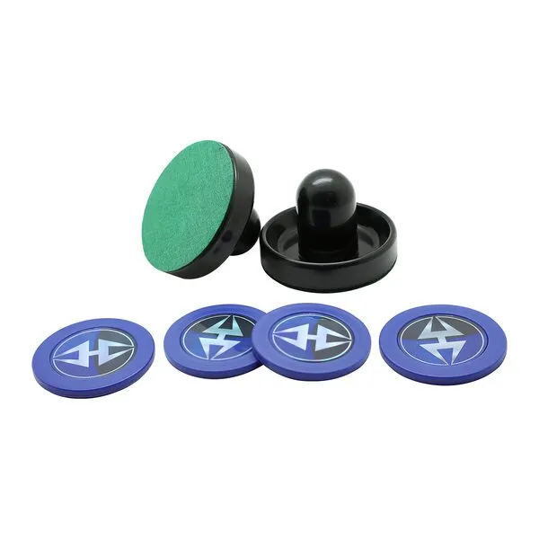 Hathaway Arcade Air Hockey 3.75-in Strikers and 2.87-in Pucks - Black and Blue