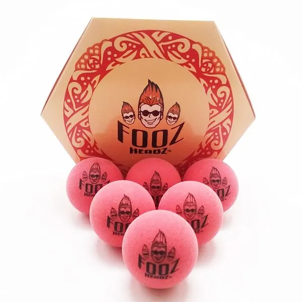 Fooz Headz Foosballs Professional Tournament Quality - Just Like The Pros Use, Official Regulation Size - Set of 6 Foosball Balls