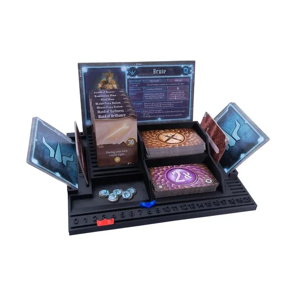 3D Vikings Gloomhaven Player Dashboards with HP/XP Slide Tracker, Black, Pack of 4