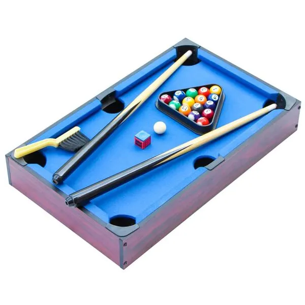 IFOYO Mini Table Top Pool, Billiards Table with 15 Colored Balls, 1 Cue Ball, 1 Brush, 2 Pool Sticks & Racking Triangle Portable and Fun for Party Game