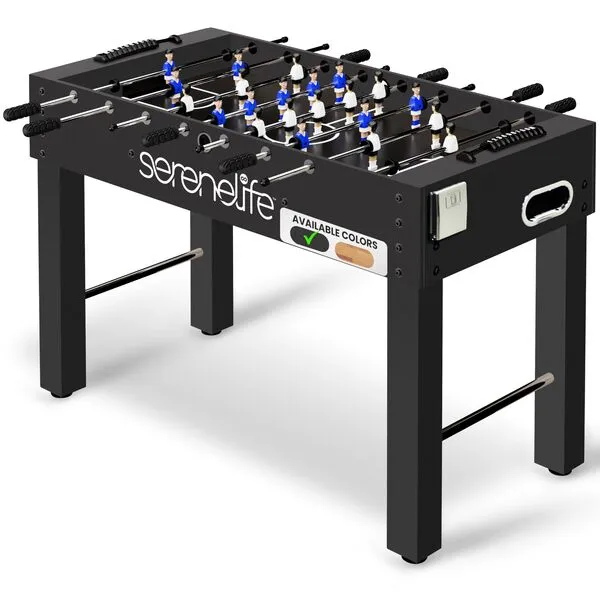SereneLife 48in Competition Sized Foosball Table, Soccer for Home, Arcade Game Room
