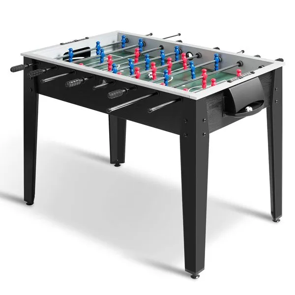 GYMAX 48” Foosball Table, Arcades Soccer Game Table for Multiplayer with 2 Balls, Score Keepers Wooden Competition Sized Foosball Table for Adults and Kids