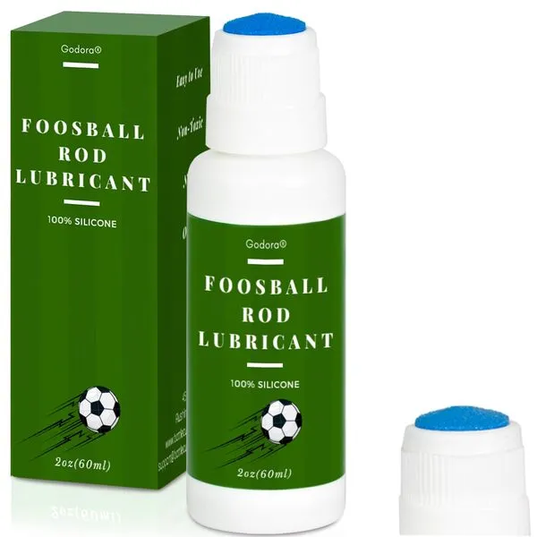 Foosball Rod Lubricant with Dauber Top Applicator, 100% Pure Silicone Foosball Rod Lubricant for Foosball Accessories, Long Lasting Foosball Lubrication for Foosball Table Rods