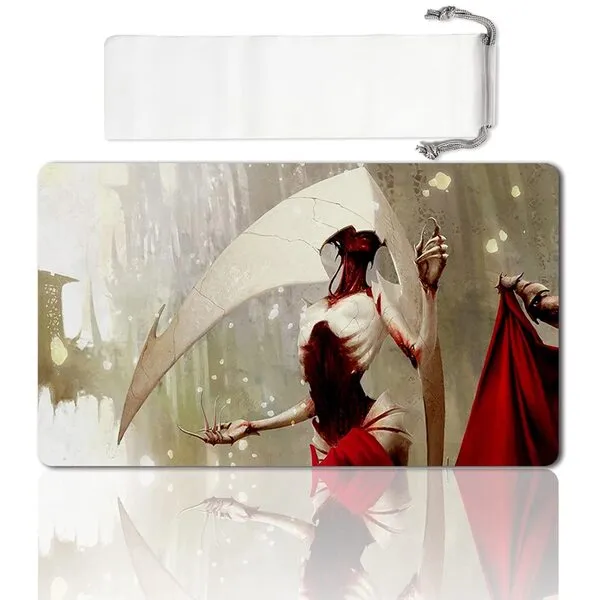 LIUYANZE Board Game TCG Playmat Table Mats Games Size 60X35 cm Mousepad Compatible for MTG CCG RPG Trading Card Game (Elesh Norn)