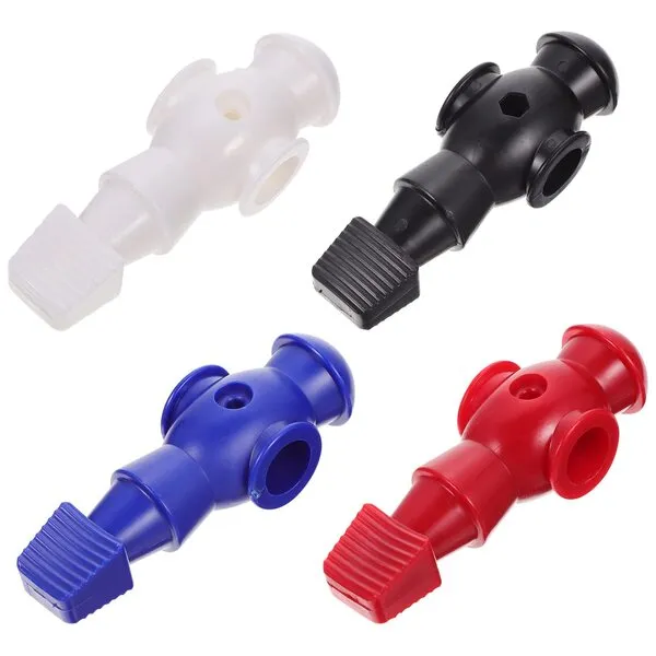 Homoyoyo 4pcs Foosball Man Statue Table Guys Figurine Robbot Man Soccer Games Player Mini Doll Figure Football Machine Accessories Replacement Parts Red Blue Black White