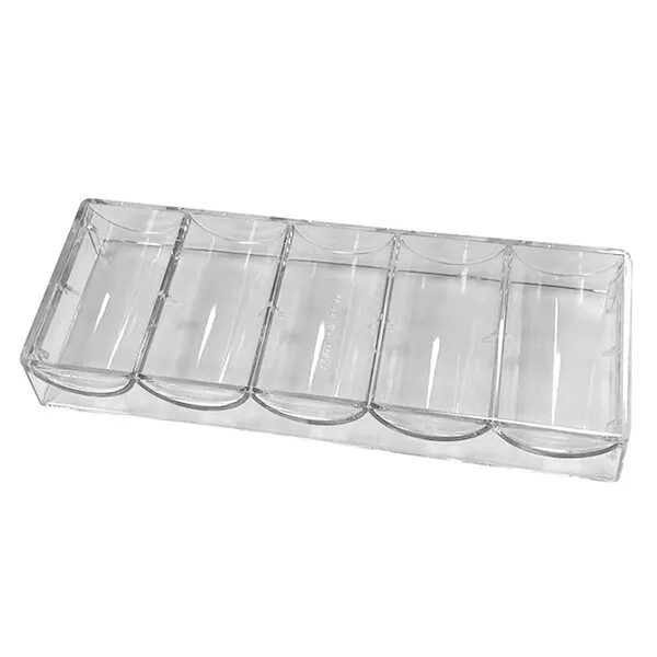 lasenersm 1 Piece Chip Rack Poker Chip Rack Poker Chip Tray Acrylic Poker Chip Tray, Transparent