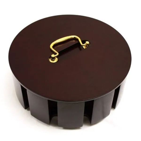 CAS-300W 300 Ct Wooden Carousel Case with Lid