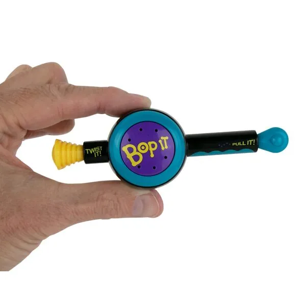 World's Smallest Bop It! The Classic Game of Bop It, Twist It, Pull It in Miniature Size. Travel Electronic Game. Play Solo or with Multiple Players
