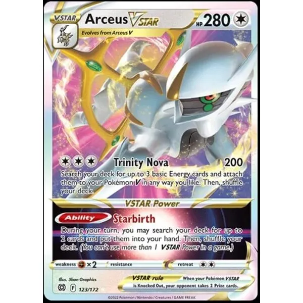 Arceus VSTAR 123/172 Brilliant Stars - Ultra Rare Pokemon Card