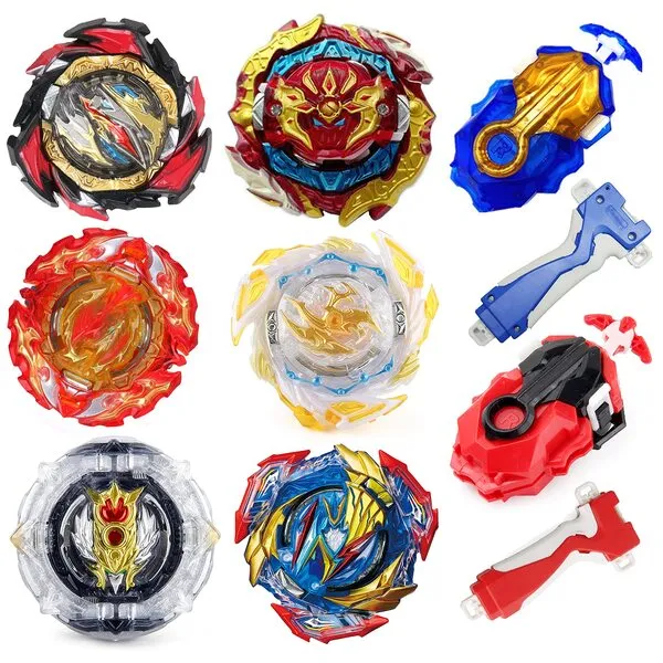 Bey Battling Top Burst Tops Toy Set Toy Gift for Children Boys Ages 6 8 10 12+ Combat Battling Game 6 Burst Spinning Tops 2 Two Way Launchers Grip Starter