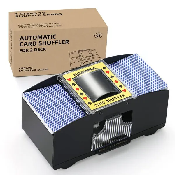 NOLIE Automatic Card Shuffler of Playing Card, UNO, Texas Hold\'em, Poker, Home Card Games, Blackjack, Battery Operated Electric Poker Shuffling Machine
