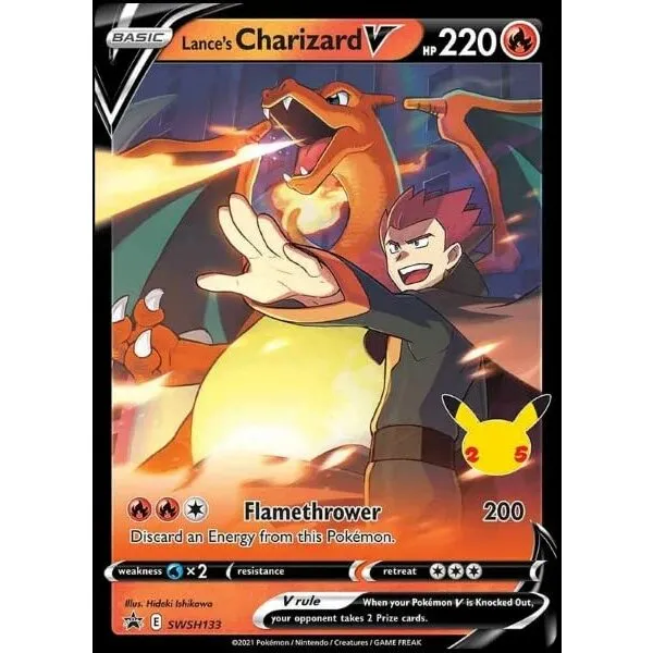 Lance\'s Charizard SWSH133 - Black Star Promo - Pokemon Celebration Card - Holo Foil