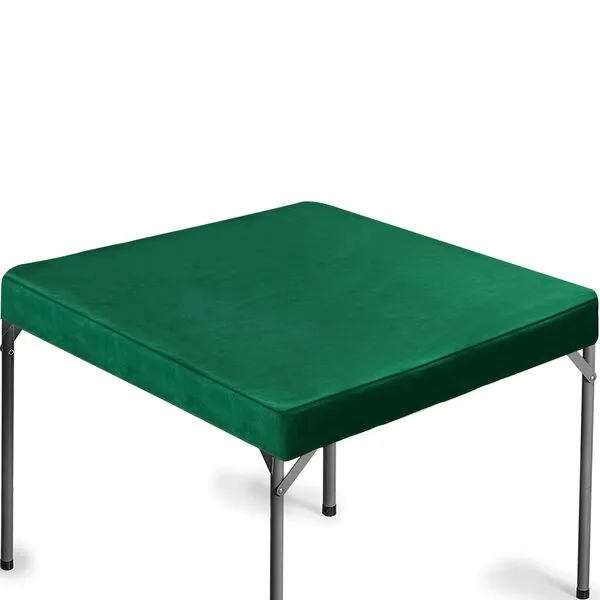 Game Table Cover Felt Game Tablecover Folding Tablecloth for Card Table for Playing Poker Cards Mahjong Jigsaw Puzzles Board Games, Table Not Included (Green,34 x 34 x 4 Inch)