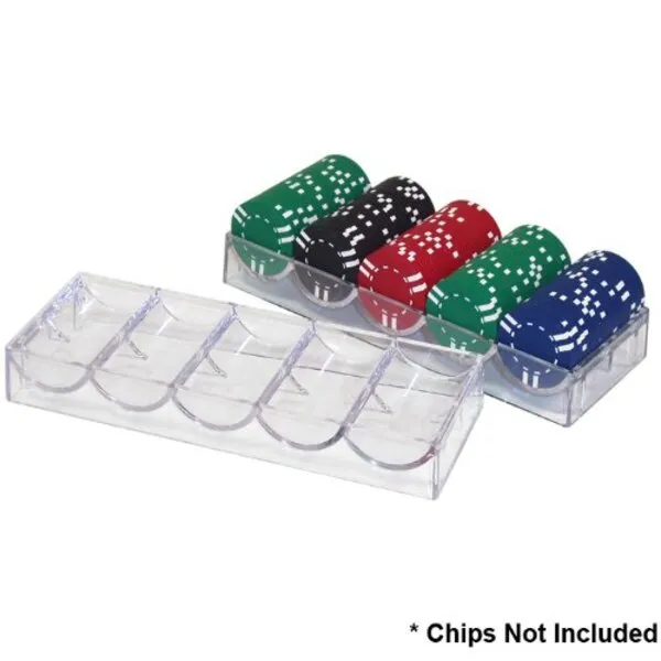 BBG Acrylic Poker Chip Rack Tray - Fits up to 100 Chips!