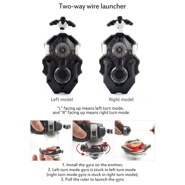 WTUME 10 Piece bey Battling Gyros Tops, 3 Two-Way Launchers, Zest Achilles Valkyrie with Portable Box pro Series Set for Kids Boys Children Birthday Party Gift Idea.