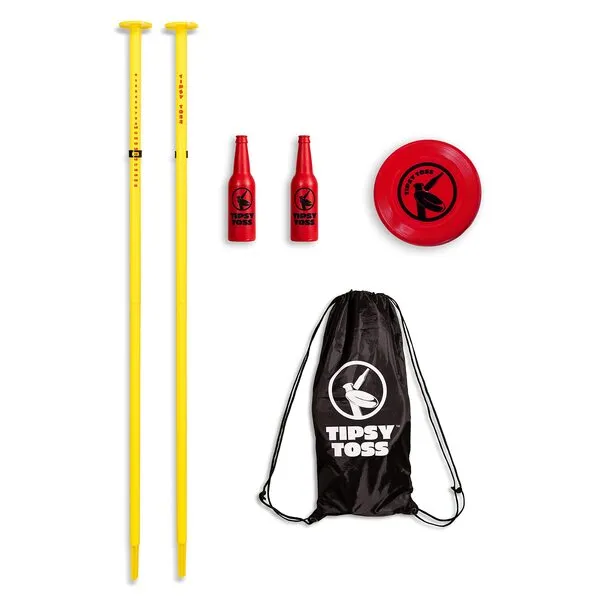 GoSports Tipsy Toss Game Set - Flying Disc Bottle Drop Yard Game - Choose Pro or Standard