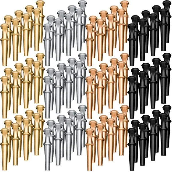 120 Pcs Metal Cribbage Pegs Cribbage Board Pegs 4 Colors Cribbage Pegs Fit 1/8 Holes with Drawstring Storage Pouch Tapered Design for Cribbage Game